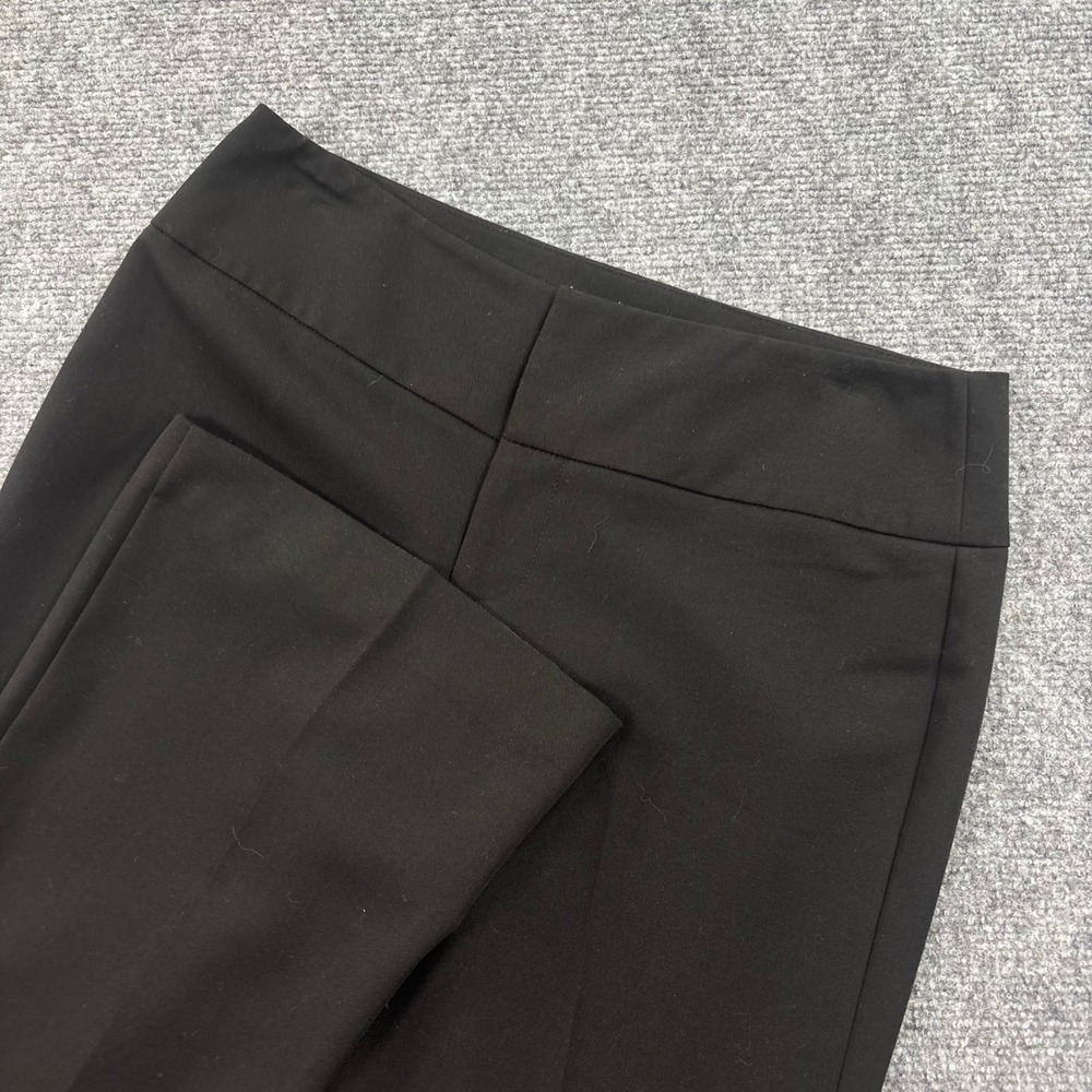 INC International Concepts Dress Pants 4P Black Flare Leg‎ Petite Women